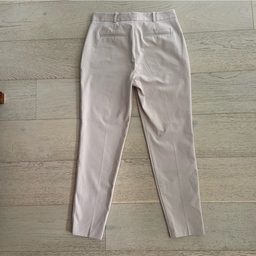 REISS Joy Tailored Ankle Pants Size 8 Beige Stretch Slim Trousers EUC - Picture 3 of 10
